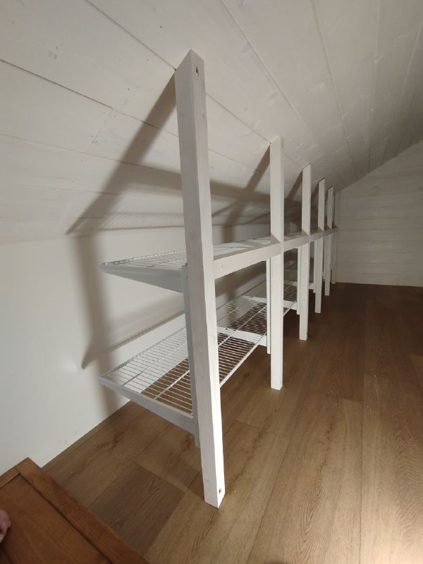 Белая двухсторонняя гардеробная, ~2,5×3 м, фото 4