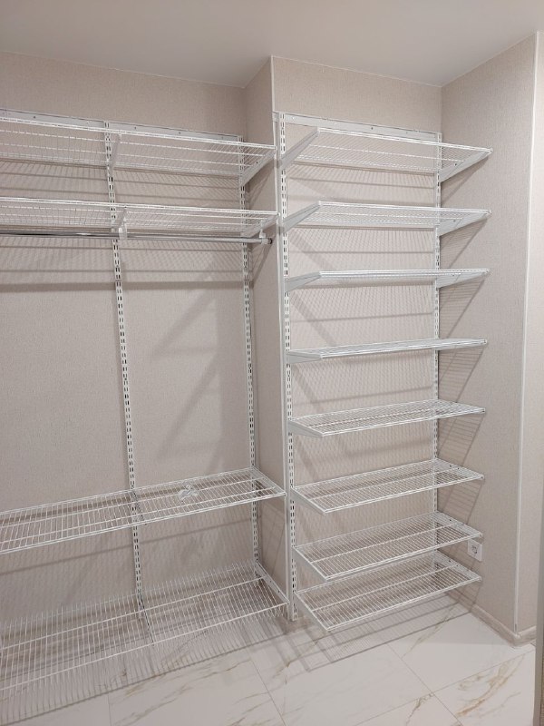 Белая угловая гардеробная, ~2×1,5 м, фото 2