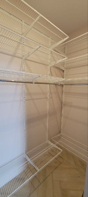 Белая угловая гардеробная, ~1,2×2,2 м, фото 2