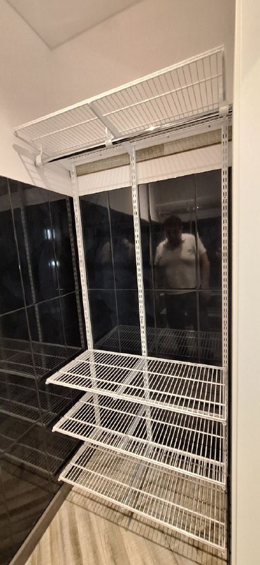 Белая угловая гардеробная, ~1,8×0,8 м, фото 2