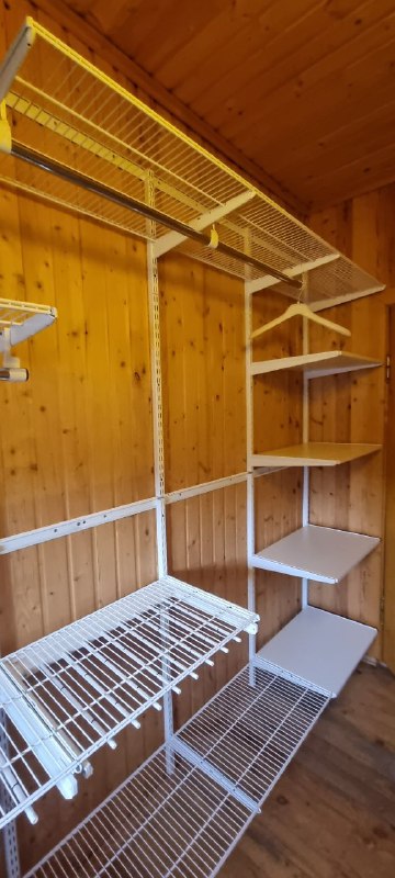 Белая угловая гардеробная, ~1,8×3 м, фото 4
