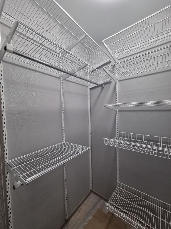 Белая угловая гардеробная, ~1,2×1,5 м, фото 2