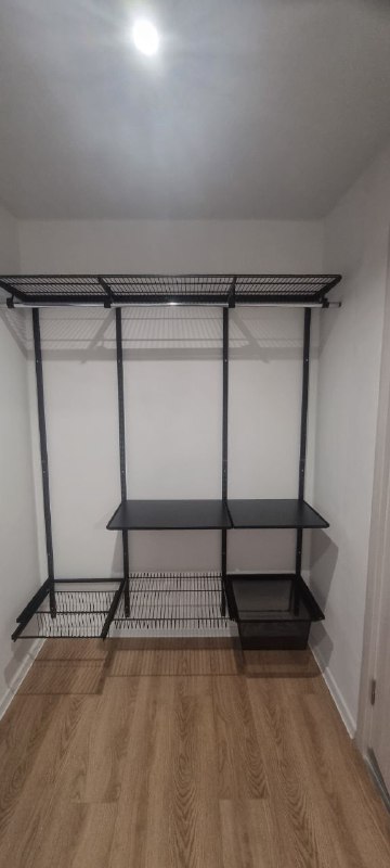 Чёрная двухсторонняя гардеробная, ~1,1×2,1 м, фото 2