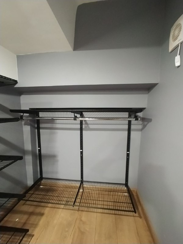 Чёрная угловая гардеробная, ~3×2,4 м, фото 2