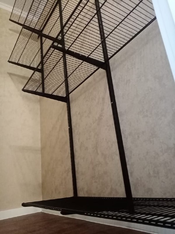 Чёрная угловая гардеробная, ~1,8×2,2 м, фото 3