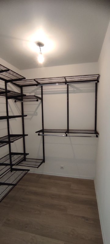 Чёрная угловая гардеробная, ~2,1×2 м, фото 2