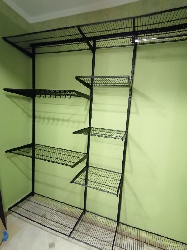 Чёрная угловая гардеробная, ~2,4×1,8 м, фото 2
