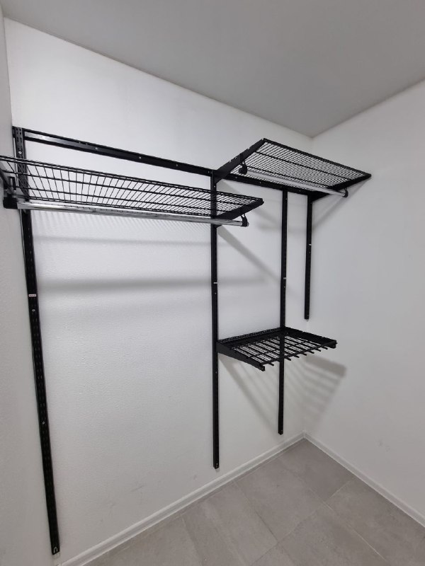 Чёрная угловая гардеробная, ~3×2 м, фото 2