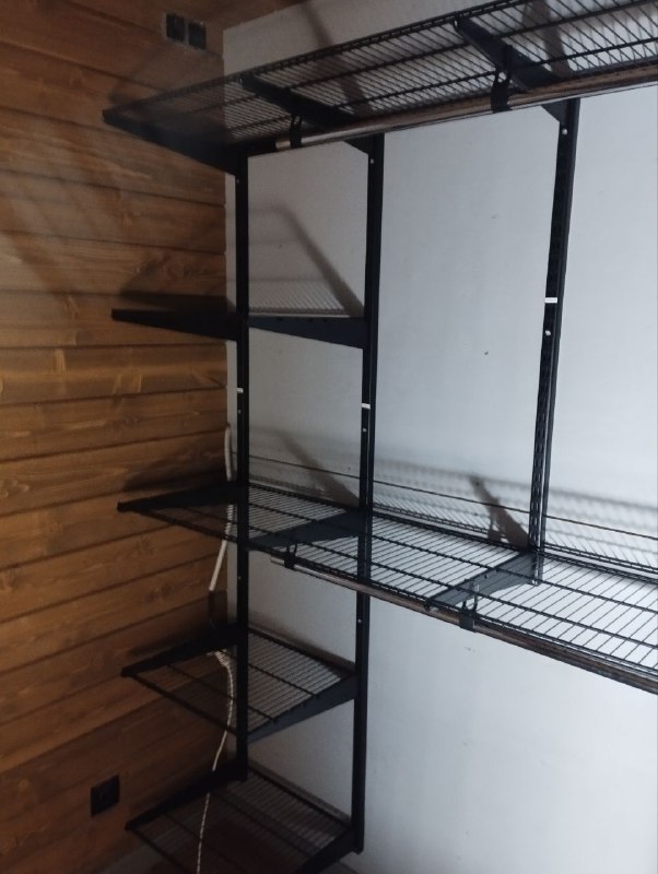 Чёрная угловая гардеробная, ~2×2,2 м, фото 1