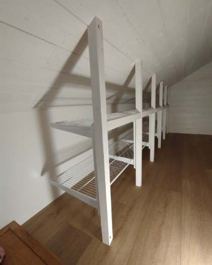 Белая двухсторонняя гардеробная, ~2,5×3 м, фото 4