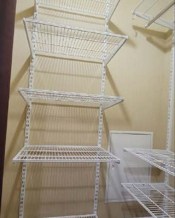 Белая угловая гардеробная, ~1,5×1,3 м, фото 2