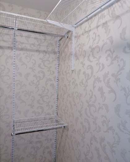 Белая угловая гардеробная, ~1,3×1,4 м, фото 2