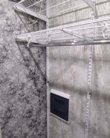 Белая угловая гардеробная, ~1,3×2,1 м, фото 3
