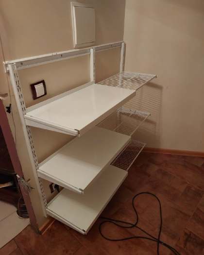 Белая угловая гардеробная, ~1,5×1,6 м, фото 2