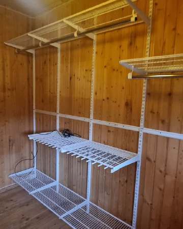 Белая угловая гардеробная, ~1,8×3 м, фото 2