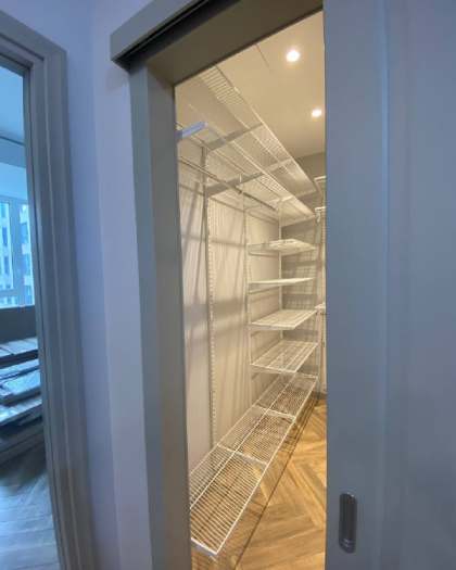 Белая угловая гардеробная, ~1,2×2 м, фото 3