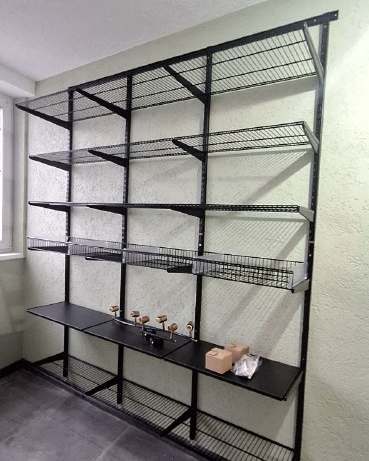 Чёрная двухсторонняя гардеробная, ~2,7×1,8 м, фото 2