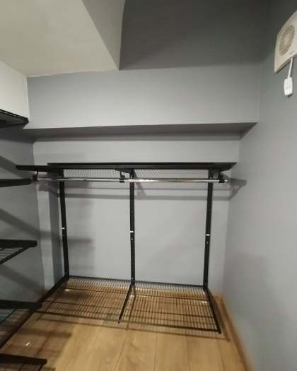 Чёрная угловая гардеробная, ~3×2,4 м, фото 2