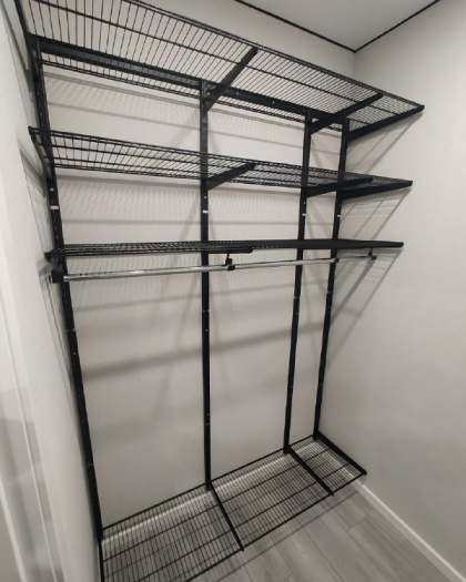 Чёрная угловая гардеробная, ~2×1,2 м, фото 2
