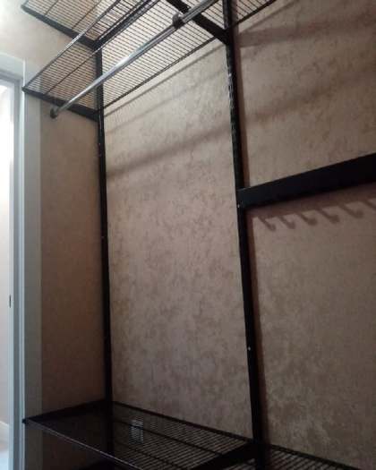 Чёрная угловая гардеробная, ~1,8×2,2 м, фото 6