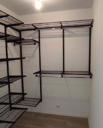 Чёрная угловая гардеробная, ~2,1×2 м, фото 2