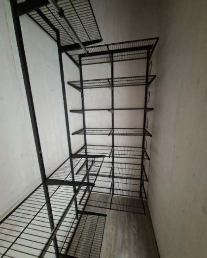 Чёрная угловая гардеробная, ~1,3×2,2 м, фото 2
