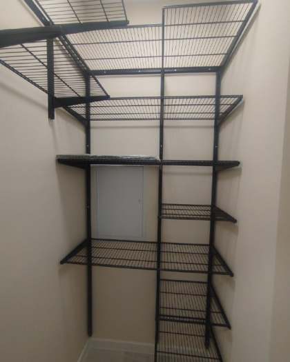 Чёрная угловая гардеробная, ~1,2×1,8 м, фото 3