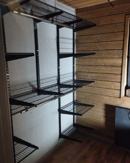 Чёрная угловая гардеробная, ~2×2,2 м, фото 2