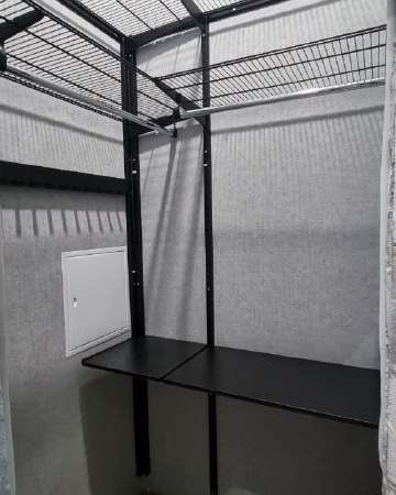 Чёрная угловая гардеробная, ~1,2×1,2 м, фото 2